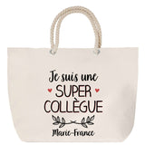 Sac Fête des Mères Mamie Famille Idée Cadeau anniversaire Noël Travail Boulot Métier Départ Retraite Collègue Femme cabas shopping plage