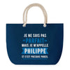 Sac de plage Bleu anse corde Philippe Parfait