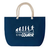 Sac de plage Bleu anse corde Né pour Course à Pied