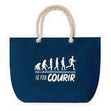 Sac de plage Bleu anse corde Né pour Course à Pied