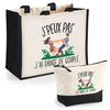 Cabas homme ou femme sac plage ou shopping tote bag pochette trousse Idée cadeau original pour anniversaire Noël travail départ retraite collègue famille fete des mères fetes des pères papa maman mamie papi