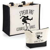Cabas homme ou femme sac plage ou shopping tote bag pochette trousse Idée cadeau original pour anniversaire Noël travail départ retraite collègue famille fete des mères fetes des pères papa maman mamie papi