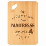 Planche bambou gravée personnalisée femme idée cadeau Fête des Mères apéro 30×20 prénom cuisine plateau fromage anniversaire noel maman mamie