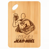 Planche bambou gravée personnalisée homme idée cadeau Fête des Pères apéro 30×20 prénom cuisine plateau fromage anniversaire noel papa papi 