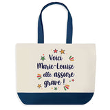 Sac Fête des Mères Mamie Famille Idée Cadeau anniversaire Noël Travail Boulot Métier Départ Retraite Collègue Femme cabas shopping plage