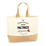 Sac Jute Fête des Mères Fêtes des Pères Mamie Papi Famille Idée Cadeau anniversaire Noël Travail Boulot Métier Départ Retraite Collègue Femme Homme