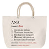 Sac Fête des Mères Mamie Famille Idée Cadeau anniversaire Noël Travail Boulot Métier Départ Retraite Collègue Femme cabas shopping plage