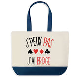 Sac de shopping bleu J'peux pas Bridge