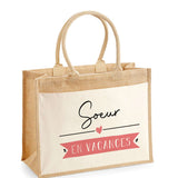 Sac Fête des Mères Mamie MAman Soeur Femme Famille Idée Cadeau anniversaire Noël Travail Boulot Métier Départ Retraite Collègue Femme cabas shopping plage