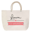 Sac Fête des Mères Mamie Famille Idée Cadeau anniversaire Noël Travail Boulot Métier Départ Retraite Collègue Femme cabas shopping plage
