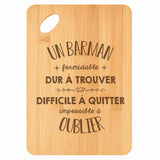 Planche bambou gravée personnalisée homme idée cadeau Fête des Pères apéro 30×20 prénom cuisine plateau fromage anniversaire noel papa papi 