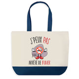 Sac de shopping bleu J'peux pas Arrêté de Fumer
