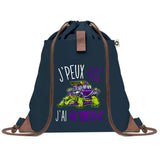 sac a dos bleu coton recycle avec pochette idee cadeau originale pour collegue ami prof ou membre de la famille cadeau mixte noel anniversaire secret santa ou depart au travail sac leger pratique et ecologique design breton moderne