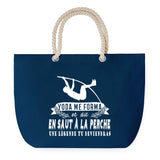 Sac de plage Bleu anse corde Saut à la Perche Légende Humour Geek