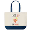 Sac de shopping bleu J'peux pas Finance