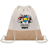 Sac Fête des Pères Papi Papa Cadeau anniversaire Noël Travail Boulot Métier Départ Retraite Collègue Homme cabas shopping plage