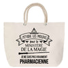 Sac Fête des Mères Mamie Famille Idée Cadeau anniversaire Noël Travail Boulot Métier Départ Retraite Collègue Femme cabas shopping plage