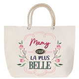 Sac Fête des Mères Mamie Famille Idée Cadeau anniversaire Noël Travail Boulot Métier Départ Retraite Collègue Femme cabas shopping plage