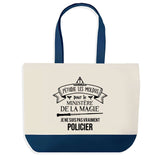 Sac de shopping bleu Policier Ministère de la Magie