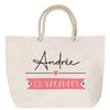 Sac Fête des Mères Mamie Famille Idée Cadeau anniversaire Noël Travail Boulot Métier Départ Retraite Collègue Femme cabas shopping plage