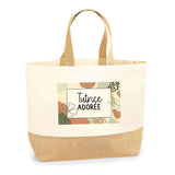 Sac Jute Fête des Mères Fêtes des Pères Mamie Papi Famille Idée Cadeau anniversaire Noël Travail Boulot Métier Départ Retraite Collègue Femme Homme