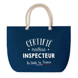Sac de plage Bleu anse corde Certifié meilleur Inspecteur