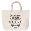 Sac Fête des Mères Mamie Famille Idée Cadeau anniversaire Noël Travail Boulot Métier Départ Retraite Collègue Femme cabas shopping plage