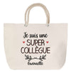 Sac Fête des Mères Mamie Famille Idée Cadeau anniversaire Noël Travail Boulot Métier Départ Retraite Collègue Femme cabas shopping plage