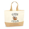 Sac Jute Fête des Mères Fêtes des Pères Mamie Papi Famille Idée Cadeau anniversaire Noël Travail Boulot Métier Départ Retraite Collègue Femme Homme