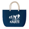 Sac de plage Bleu anse corde Né pour Karaté