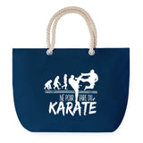 Sac de plage Bleu anse corde Né pour Karaté