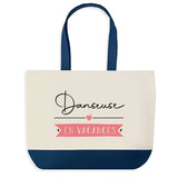 Sac de shopping bleu Danseuse en Vacances