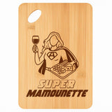 Planche bambou gravée personnalisée femme idée cadeau Fête des Mères apéro 30×20 prénom cuisine plateau fromage anniversaire noel maman mamie