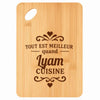 Planche bambou gravée personnalisée homme idée cadeau Fête des Pères apéro 30×20 prénom cuisine plateau fromage anniversaire noel papa papi 
