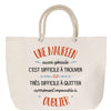 Sac Fête des Mères Mamie Famille Idée Cadeau anniversaire Noël Travail Boulot Métier Départ Retraite Collègue Femme cabas shopping plage