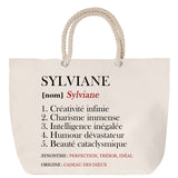 Sac Fête des Mères Mamie Famille Idée Cadeau anniversaire Noël Travail Boulot Métier Départ Retraite Collègue Femme cabas shopping plage