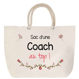 Sac Fête des Mères Mamie Famille Idée Cadeau anniversaire Noël Travail Boulot Métier Départ Retraite Collègue Femme cabas shopping plage