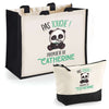 Cabas femme sac plage ou shopping tote bag pochette trousse Idée cadeau original pour anniversaire Noël travail départ retraite collègue famille fete des mères maman mamie