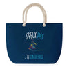 Sac de plage Bleu anse corde J'peux Pas Contrebasse