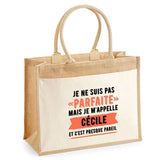Sac Fête des Mères Mamie Famille Idée Cadeau anniversaire Noël Travail Boulot Métier Départ Retraite Collègue Femme cabas shopping plage