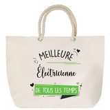 Sac Fête des Mères Mamie Famille Idée Cadeau anniversaire Noël Travail Boulot Métier Départ Retraite Collègue Femme cabas shopping plage