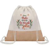 Sac Fête des Mères Mamie Famille Idée Cadeau anniversaire Noël Travail Boulot Métier Départ Retraite Collègue Femme cabas shopping plage