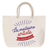 Sac Fête des Mères Mamie Famille Idée Cadeau anniversaire Noël Travail Boulot Métier Départ Retraite Collègue Femme cabas shopping plage