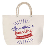 Sac Fête des Mères Mamie Famille Idée Cadeau anniversaire Noël Travail Boulot Métier Départ Retraite Collègue Femme cabas shopping plage