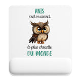 Tapis de souris ergonomique avec repose-poignet, accessoire bureau pour femme et homme, fête des pères, cadeau pas cher, idée cadeau fête des mères, secret santa, départ à la retraite, télétravail et gaming