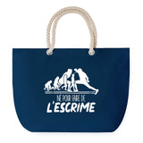 Sac de plage Bleu anse corde Né pour Escrime