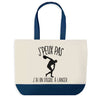 Sac de shopping bleu J'peux pas Lancer Du Disque