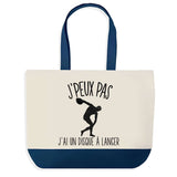 Sac de shopping bleu J'peux pas Lancer Du Disque
