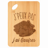 Planche bambou gravée personnalisée femme homme idée cadeau Fête des Mères Fête des Pères apéro papa maman prénom cuisine plateau fromage
