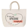 Sac Fête des Mères Mamie Famille Idée Cadeau anniversaire Noël Travail Boulot Métier Départ Retraite Collègue Femme cabas shopping plage